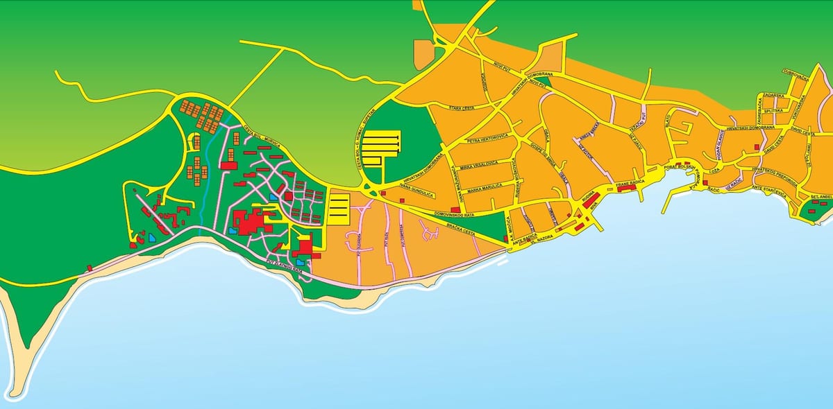 kaart van brac kroasië