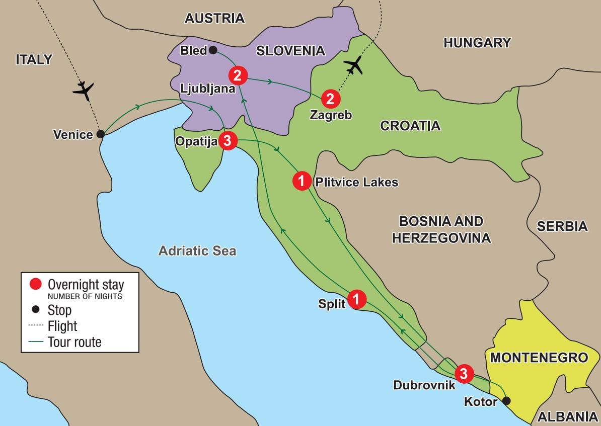 kaart opatija kroasië