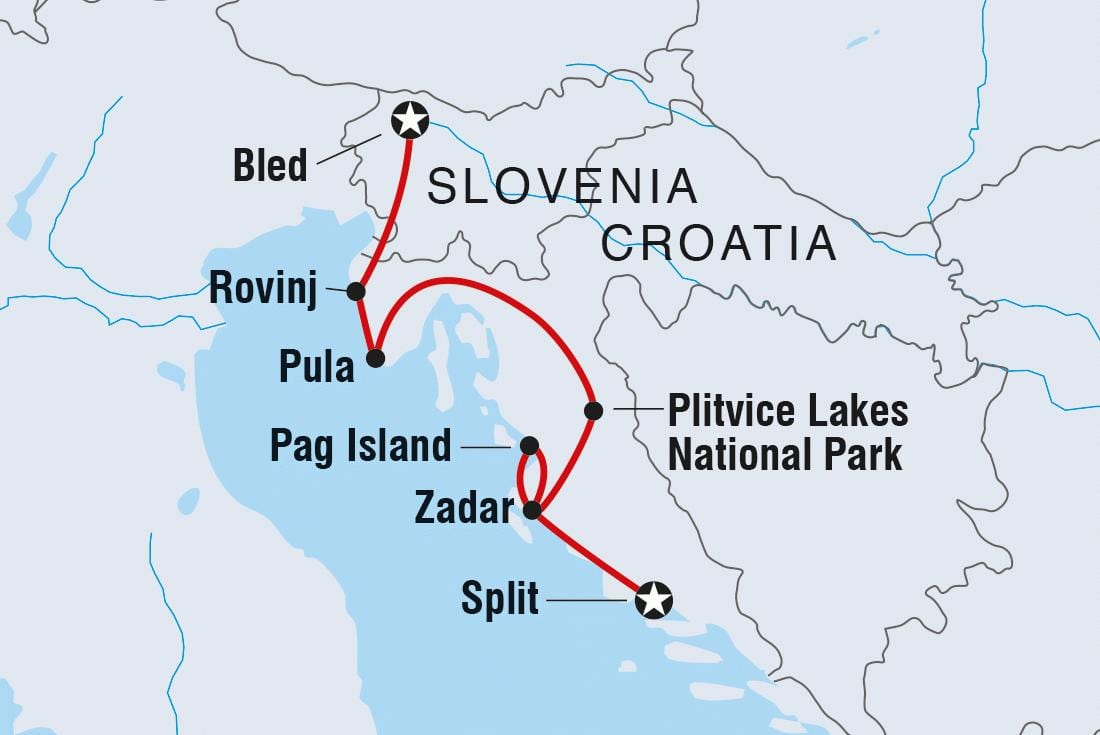 plitvice kroasië kaart