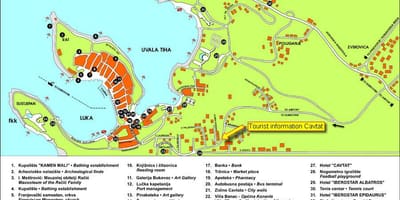 Kaart van cavtat kroasië 
