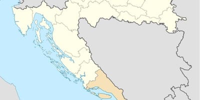 Kaart van dalmatië kroasië 