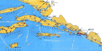 Kroasië kaart dubrovnik gebied