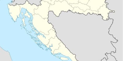Kroasië kaart van die plek