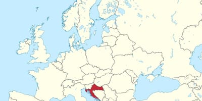 Kroasië in die kaart van europa