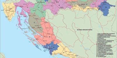 Kaart van kroasië kaart vector