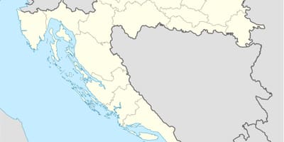 Kaart van kroasië op die regte pad