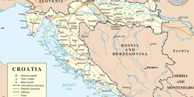 Ry kaart van kroasië