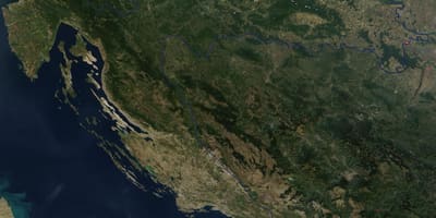 Kaart van kroasië satelliet