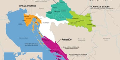 Kaart van kroasië wynkelders