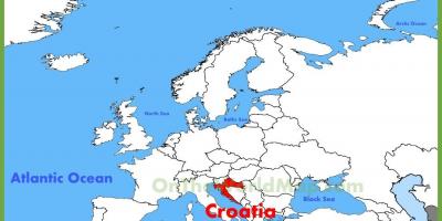 Kroasië plek op die wêreld kaart