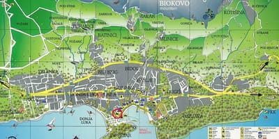 Kaart van makarska kroasië