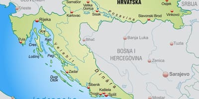 Noord-kroasië kaart