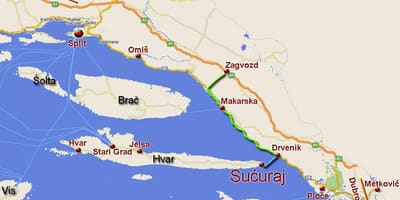 Kaart omis kroasië