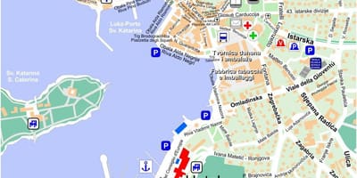 Kaart van rovinj kroasië