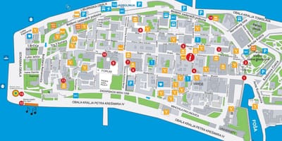 Kaart van zadar kroasië